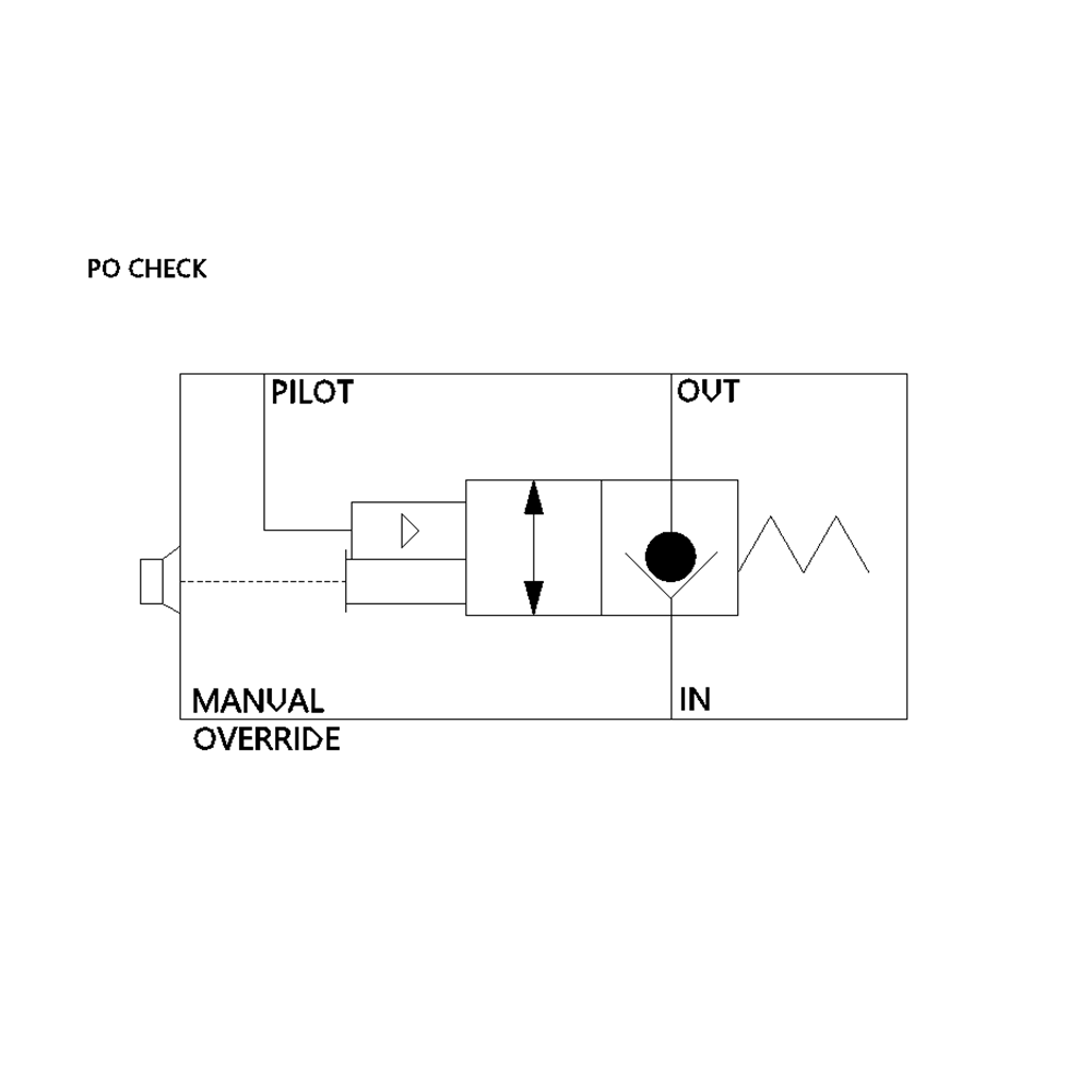 313802 ALADCO PO CHECK VALVE<BR>3/8" NPT FEMALE, FL O'RIDE BUTTON, 150PSI, VITON